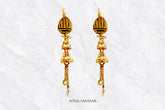 Rayline Gold Hoops with Hangings | Sona Sansaar
